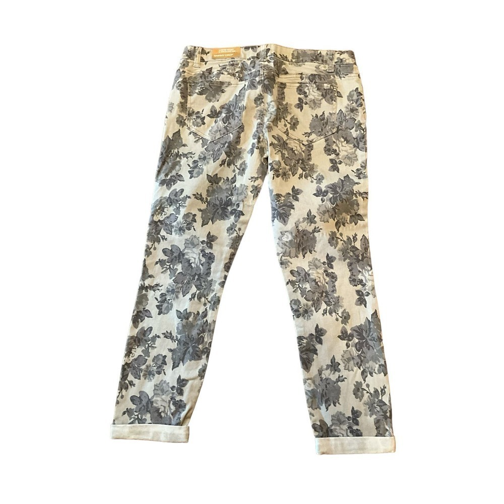 Mossimo Supply Jeans Women SZ 6 Multicolor Floral Skinny Leg Medium Wash Cotton